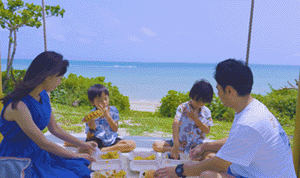 家族と過ごす沖縄離島の休日